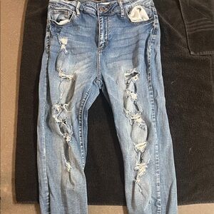 Women’s Cello Light Blue Distressed Skinny Jeans